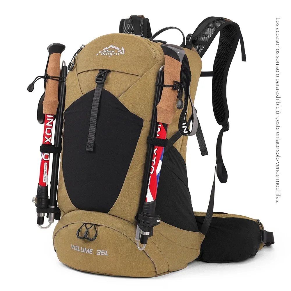 Mochila de montañismo de 35 litros, bolsa para deportes al aire libre para hombres y mujeres, impermeable, para acampar, senderismo y lluvia