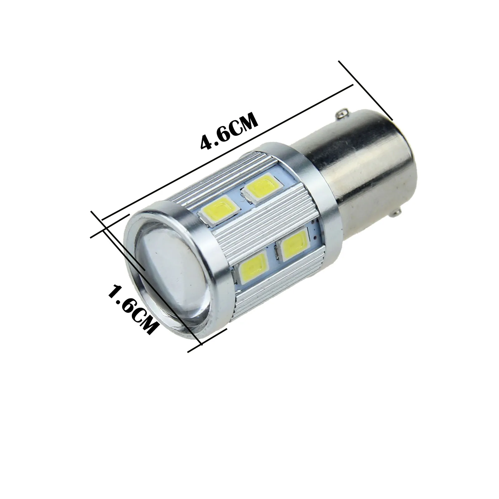 2x White Car 1156 Replacement Light Side Blub Hight Power 13 Emitters 12 x 5630 SMD+ 1 CLED LED G18 706 D030-W