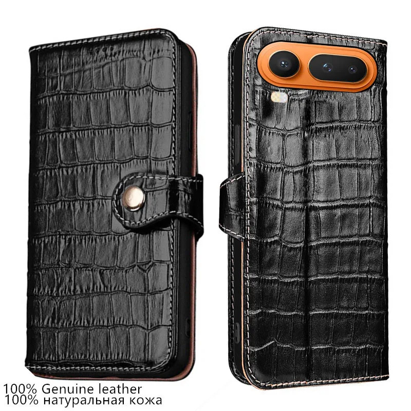 

Premium 100% Genuine Leather Crocodile Texture card Slot Wallet Cover For Honor Magic8 Pro Air Lite Flip shockproof phone Case