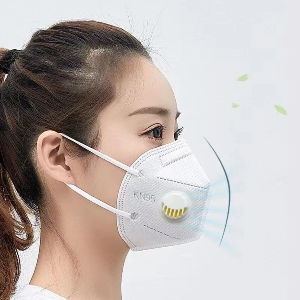 

10pcs Universal FFP2 Disposable Mask Protective Dustproof Valved KN95 Mask Face Mask Professional Respirator Four Seasons