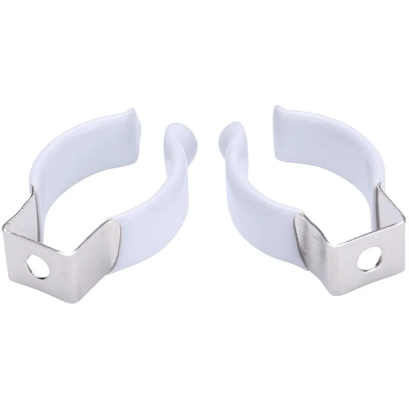 ABRE-25Pcs Stainless Steel Clip Holder Fluorescent Tube Lamp Mounting Bracket To Hang T8 LED Tube Light Tubes Lampholder