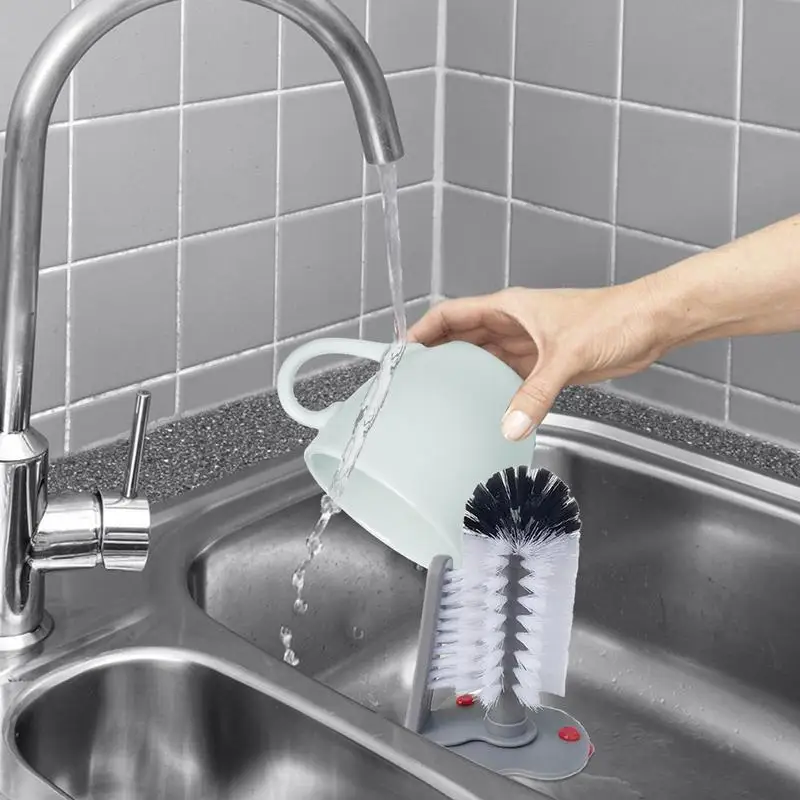 Water Bottle Cleaning Brush Thermos cleaner with Suction Base Glass Scrubber Beer Cup Washer drinkware cleaning accessories