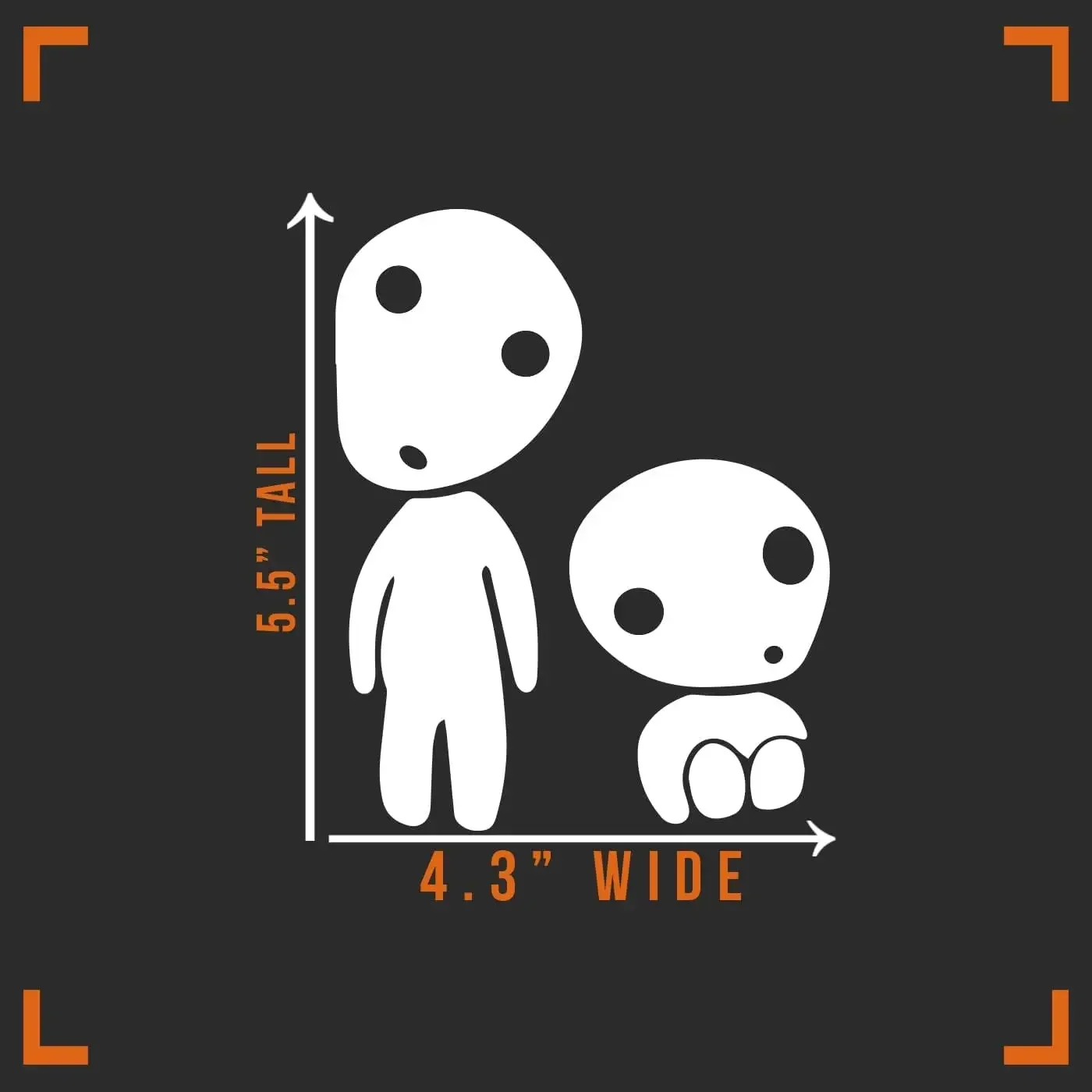 1PC Kodama Tree Spirit Vinyl Decal Princess Mononoke Anime Sticker Waterproof Sunproof Car Truck Window Laptop Wall PVC Decor
