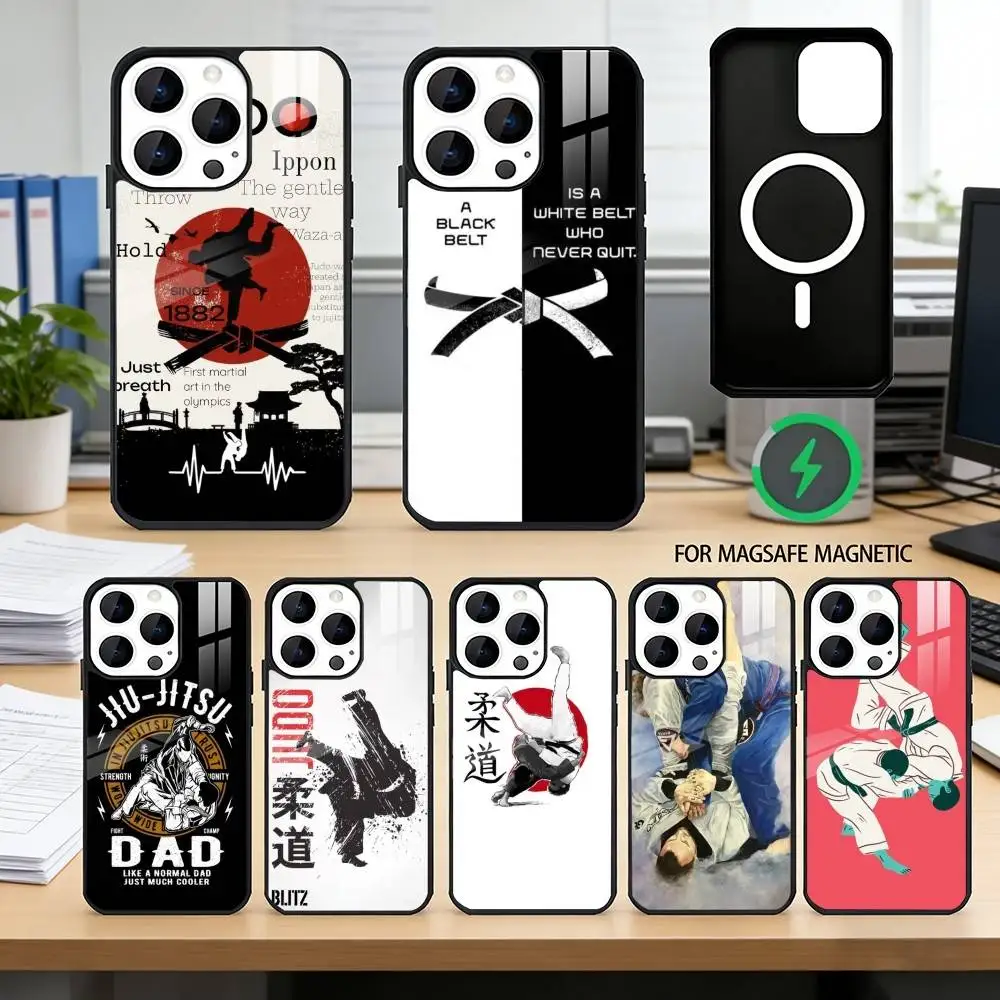 

J-Jujitsu J-Judo Phone Case For iPhone17,16,15,14,13,12,11 Plus,Pro Magnetic with Magsafe Wireless Charging
