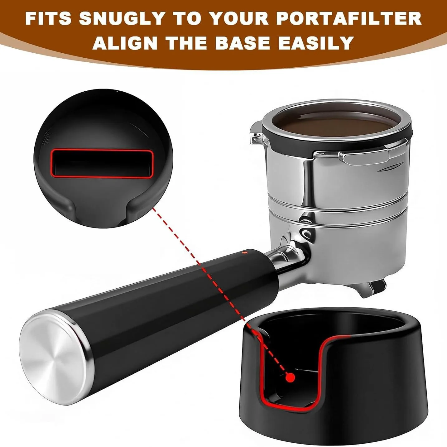 OANKR Portafilter Holder Compatible with Ninja Espresso Machine Espresso Tamping Station for Ninja Luxe Cafe Maker Coffee Tool