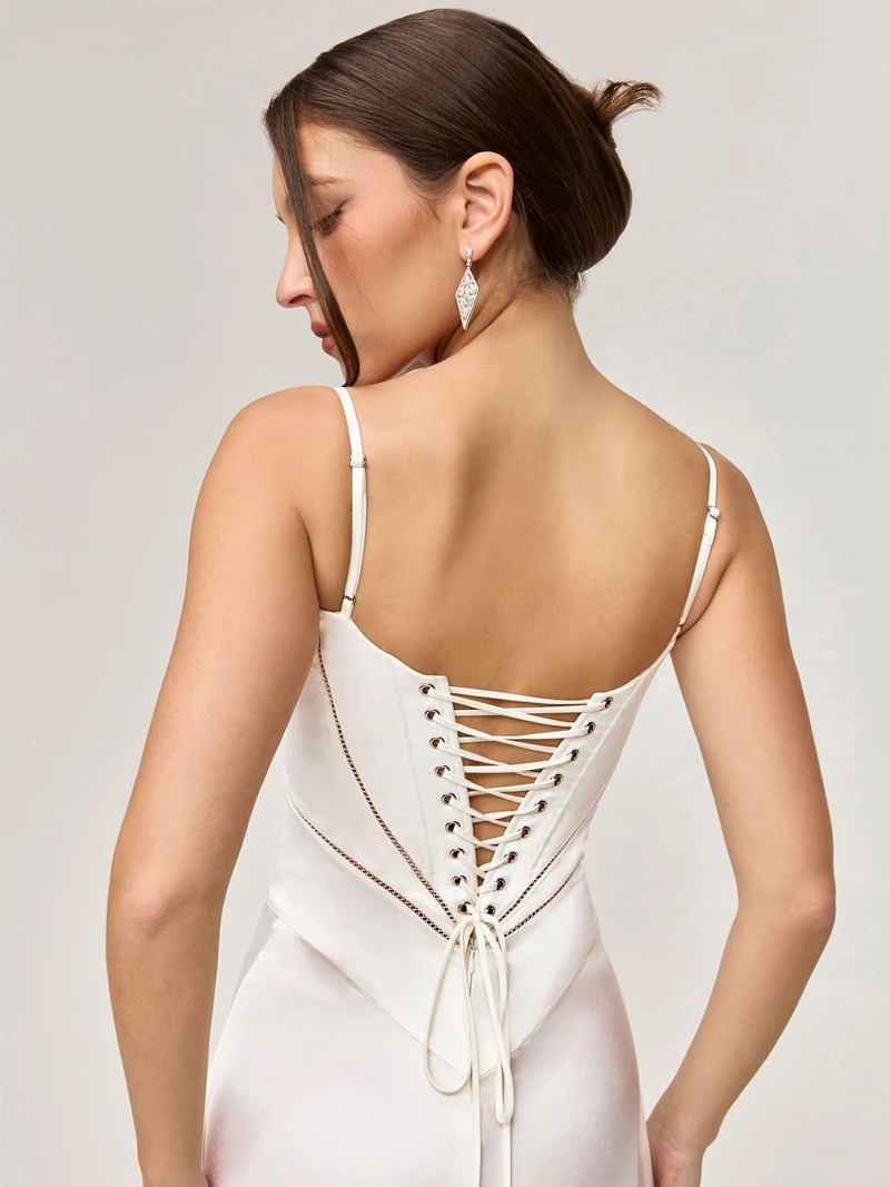 2025 vestido largo sin espalda con tirantes finos para mujer, vestido de fiesta con cordones, vestido largo de noche elegante para fiesta, bata de mujer, vestido de noche Sexy