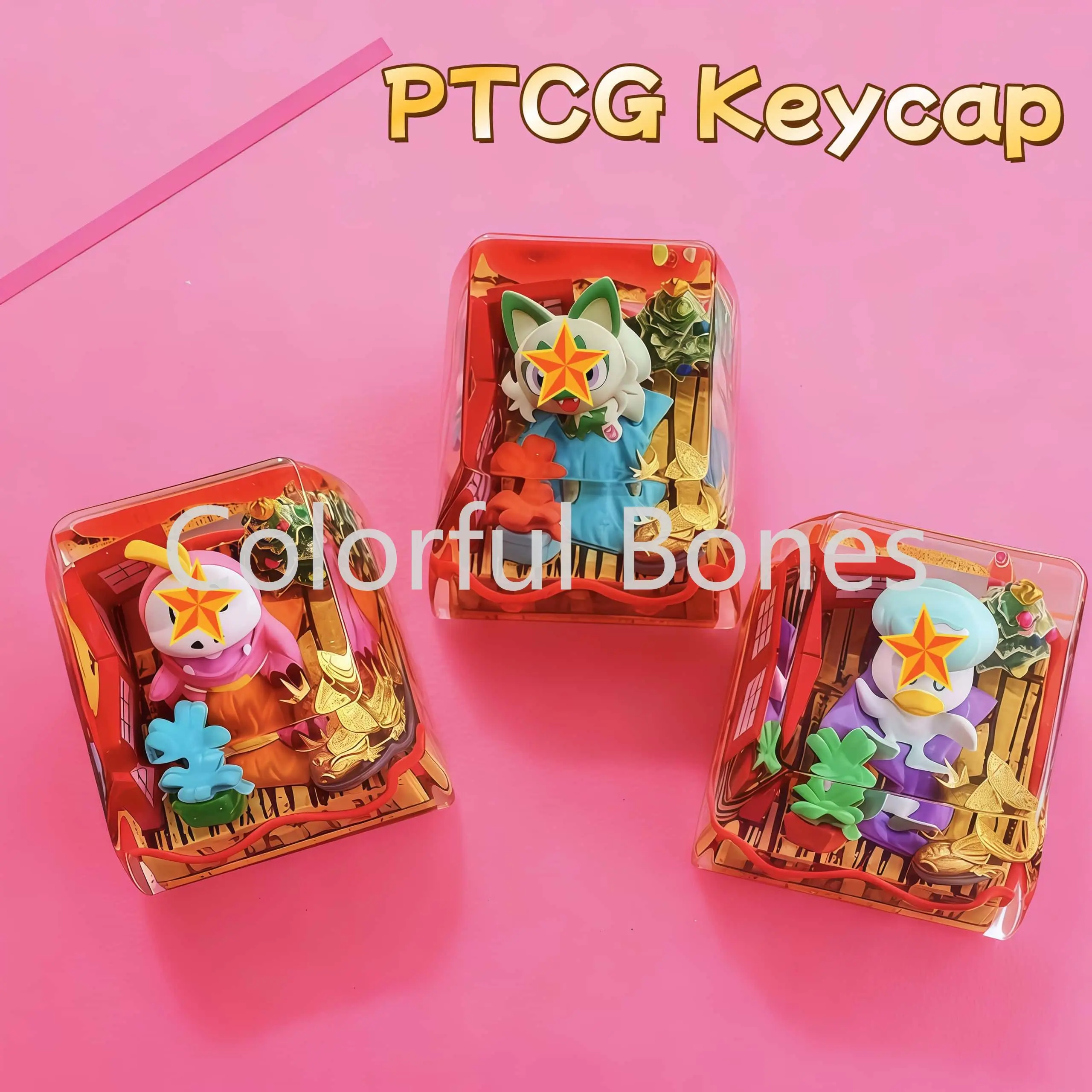 

Pokémon Keycaps Collection Legendary Shiny Mega Forms Charizard X Greninja Limited Paldea Starters for Mechanical Keyboards Gift