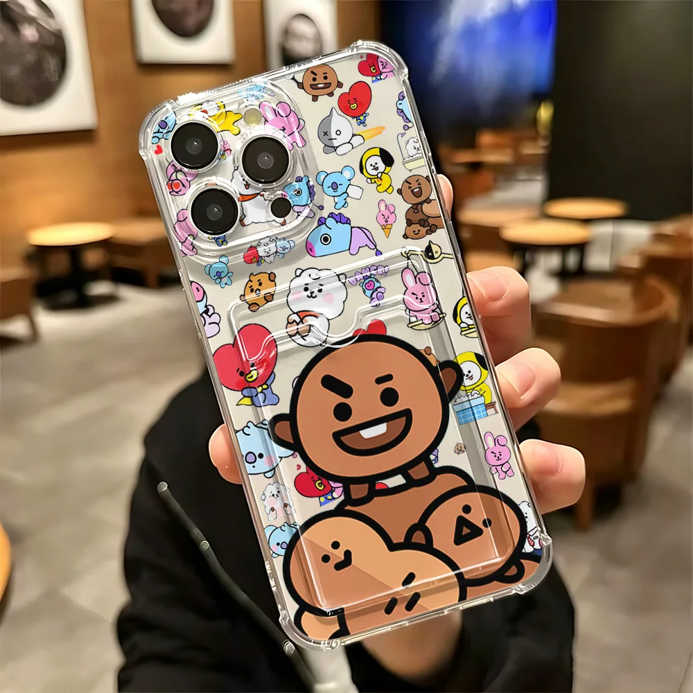 Animals S-SKZOOs Hot Card Hold Phone Case For Samsung Galaxy S26 S25 S24 S23 S22 FE Edge Plus Ultra M33 M53 M54 5G Airbag Cover