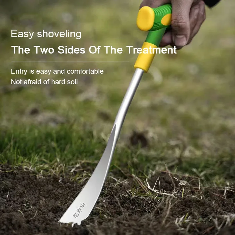 2pc Digging Shovel Agricultural Stainless Steel Flower Shovel Gardening Weeding Dig Wild Herbs 3-Point Shovel Gardens Tools