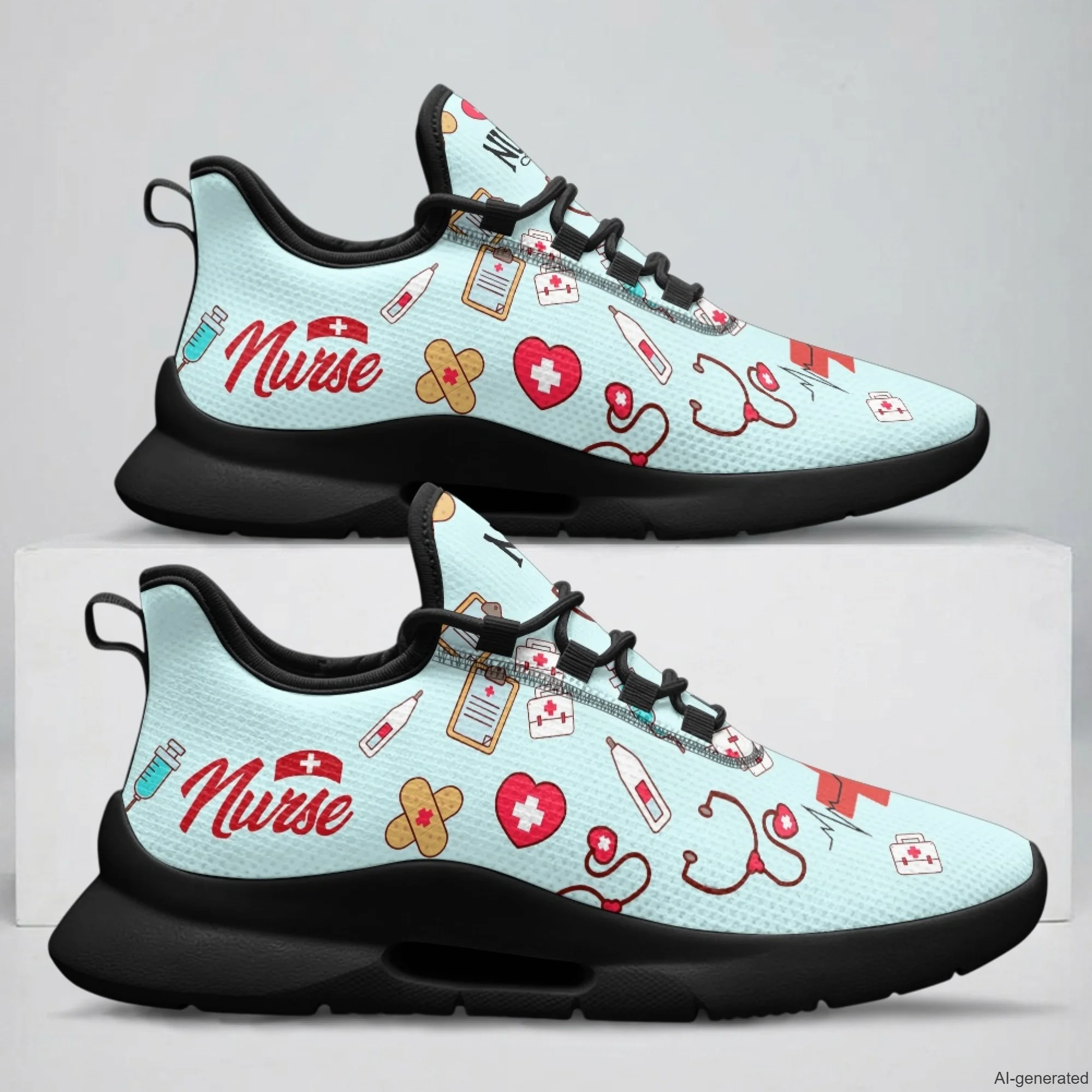 XIXIRIMIDO Tenis Feminino Lace-up Casual Shoes Nurse Sneakers Man Shoes Nurse Pattern Women's Sneakers and Casual Shoes 35-48