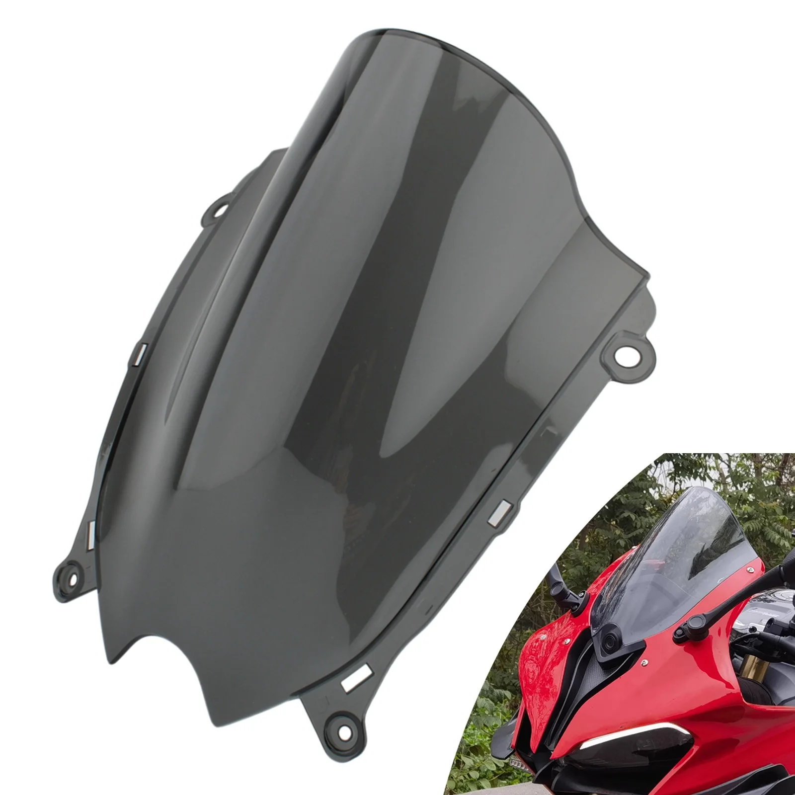 

Motorcycle Windshield Windscreen for QJMOTOR SR800 SR600RS Wind Shield Gray