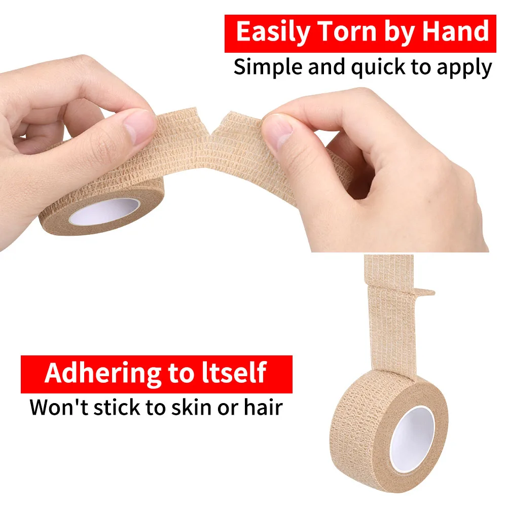 Cohesive Bandage Self Adhesive Wrap Elastic Self Adherent Vet Wrap Breathable Self Stick Tape for Wrist, Ankle, Sports, Home