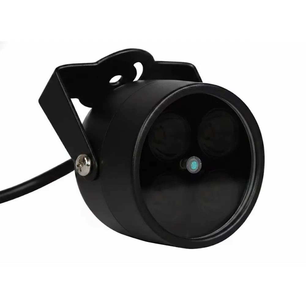 12V 4-LED Array Infrared Illuminator 850nm Wavelength Wide Angle Night Vision Fill Light IP66 Waterproof IR LED Illuminator