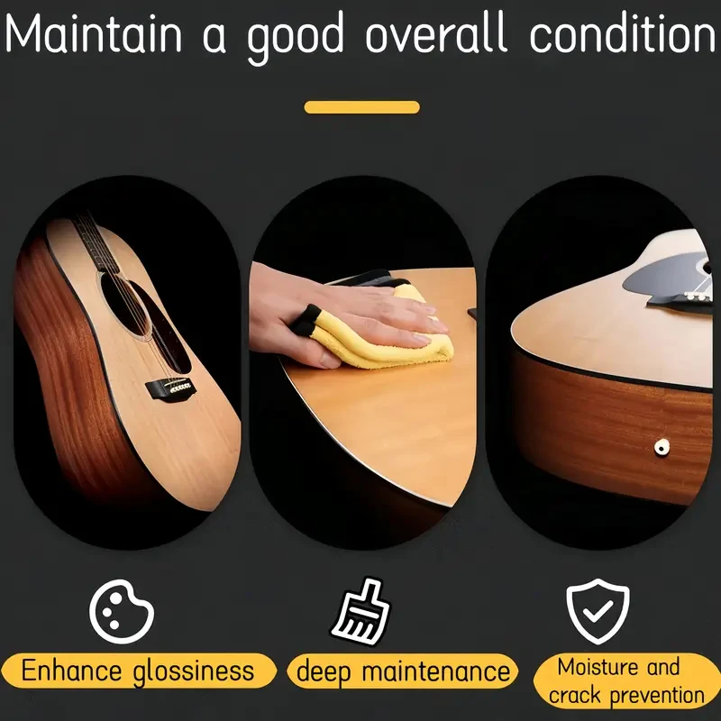 Guitar Care Oil,Maintenance Cream for Wooden Instruments,Moisturizes And Prevents Cracking,Restore The Luster,Long-Lasting Care.
