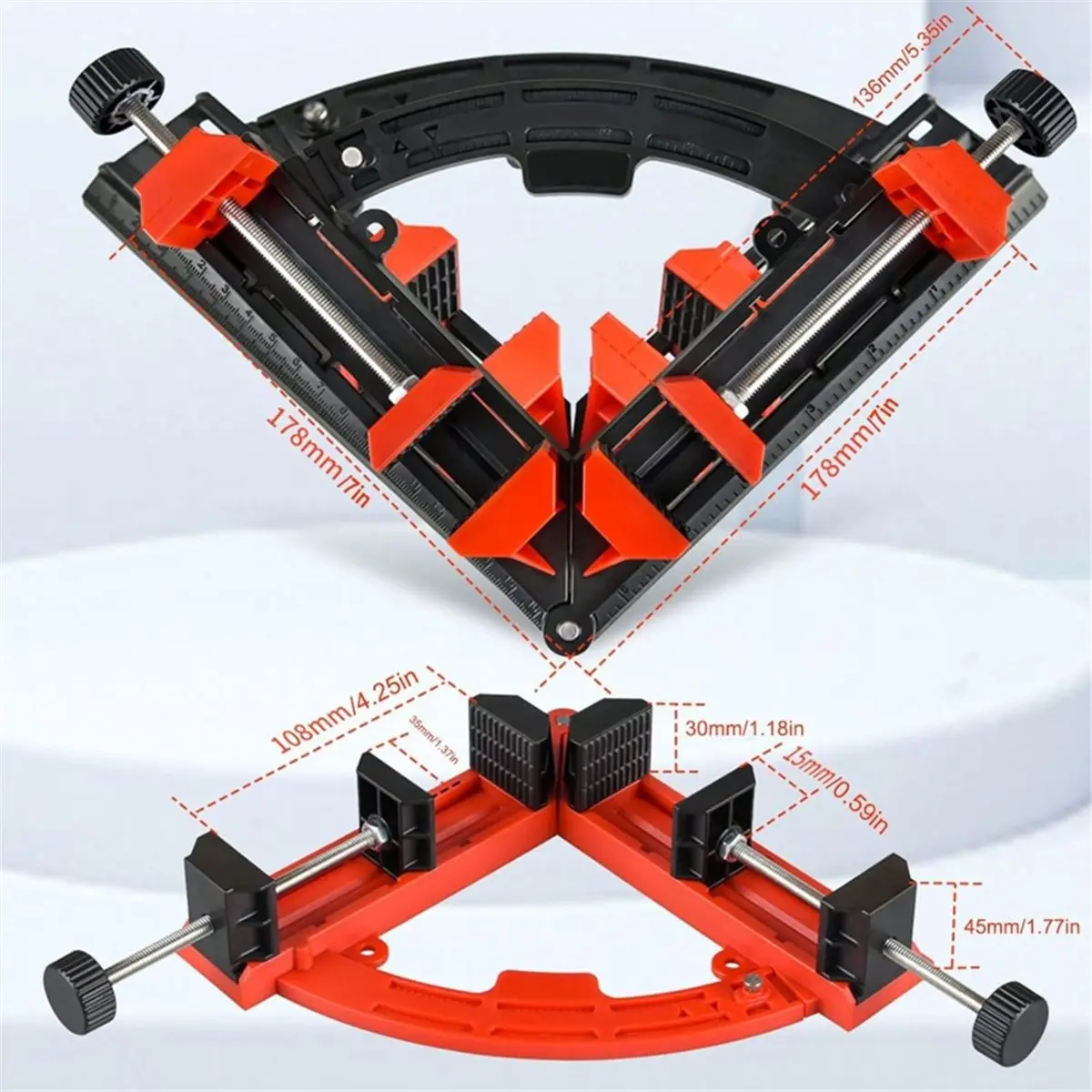 Corner Clamp for Woodworking,Adjustable Corner Clamps,Multi Angle Corner Clamp for Woodworking Set,Right Angle Clamps A