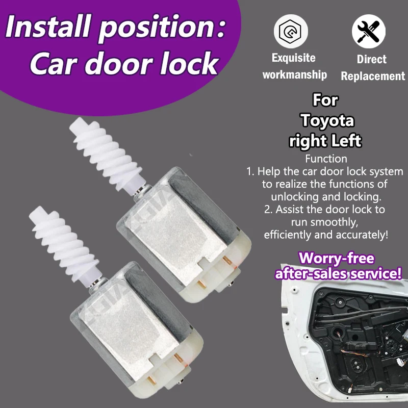 

AZGIANT For Toyota Vigo/Prius V C Car Lock System Door 12V DC Motor Actuator Right Left Automatic door locking accessories