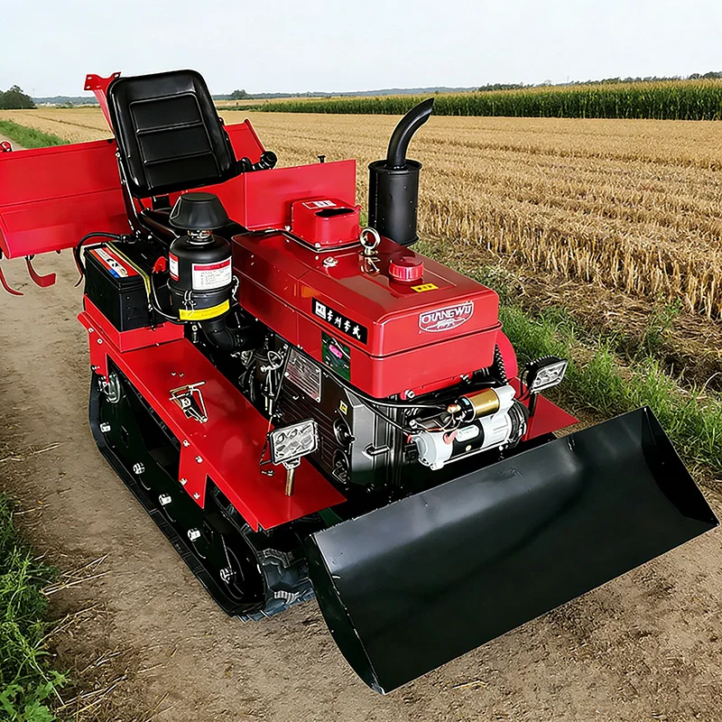 

Customized All-Terrain Working 25HP Crawler Tractor Agricultural Rotary Tiller with Attachments