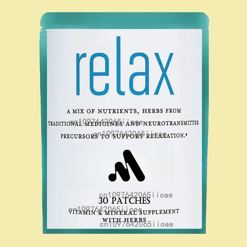 

30 пластырей Relax Natural Sleep Support Transdermal Patches To Unwind and Decompress, Natural Patch с ГАМК, L-Theanine