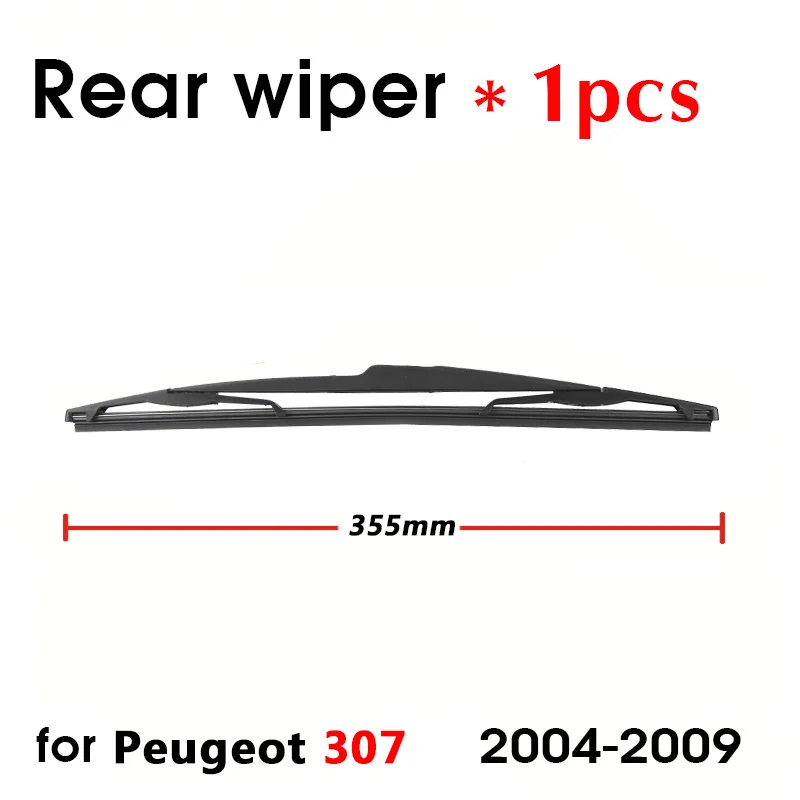 BROSHOO Wiper Front & Rear Wiper Blades Set For Peugeot 307 2004 2005 2006 2007 2008 2009 Windshield Windscreen 28\