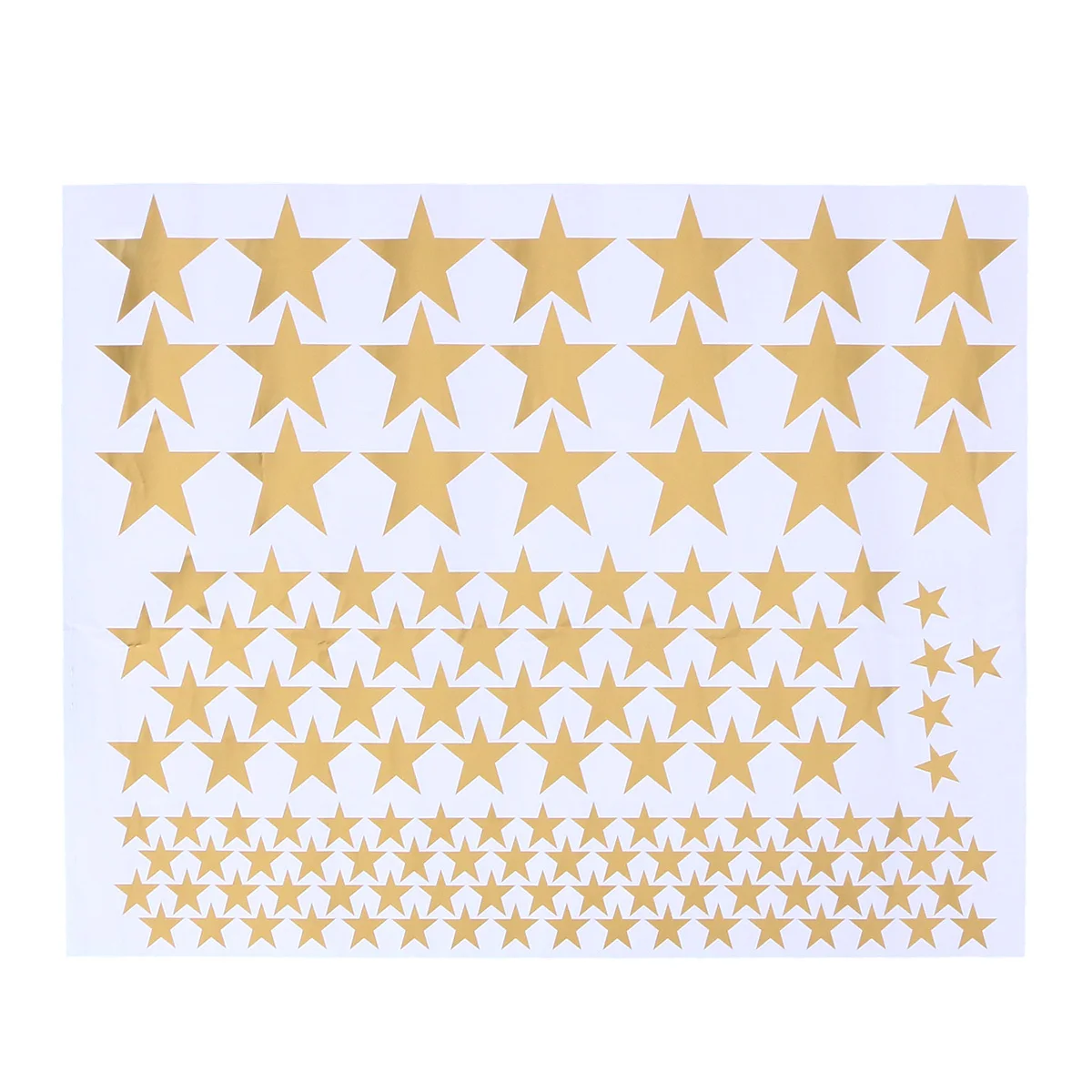 

130 pcs Golden Stars Wall Decal 3 Sizes 8Cm 5Cm 3Cm Pvc Removable Room Nursery Home Decor Stickers For Walls Windows Doors