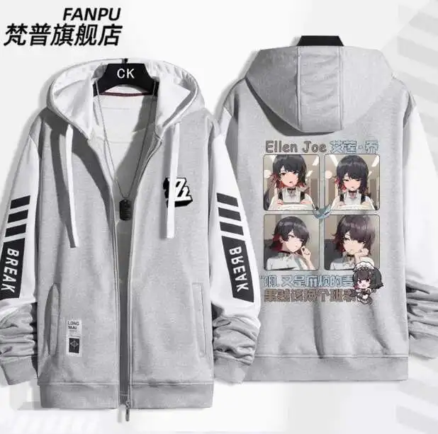 Anime Zenless Zone Zero Ellen Joe Cardigan Giacca con cappuccio Cosplay Autunno Inverno Uomo Donna Cappotto Top larghi anime