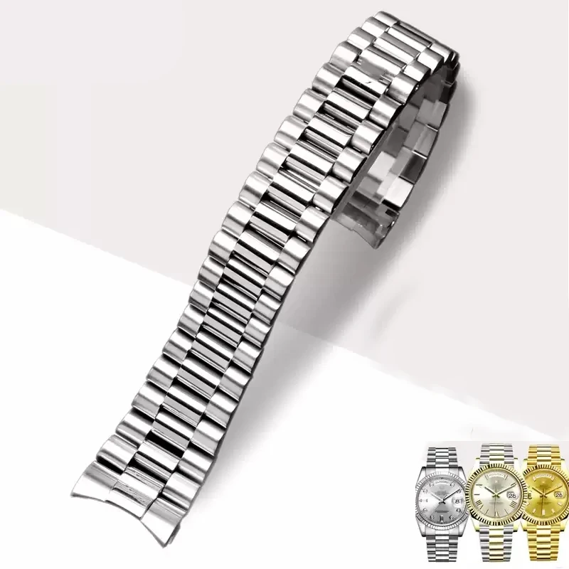 

904L Solid Stainless Steel Watch Accessories Band For Rolex DATEJUST DAY-DATE OYSTERPERTUAL DATE Silver Watch Straps 20mm