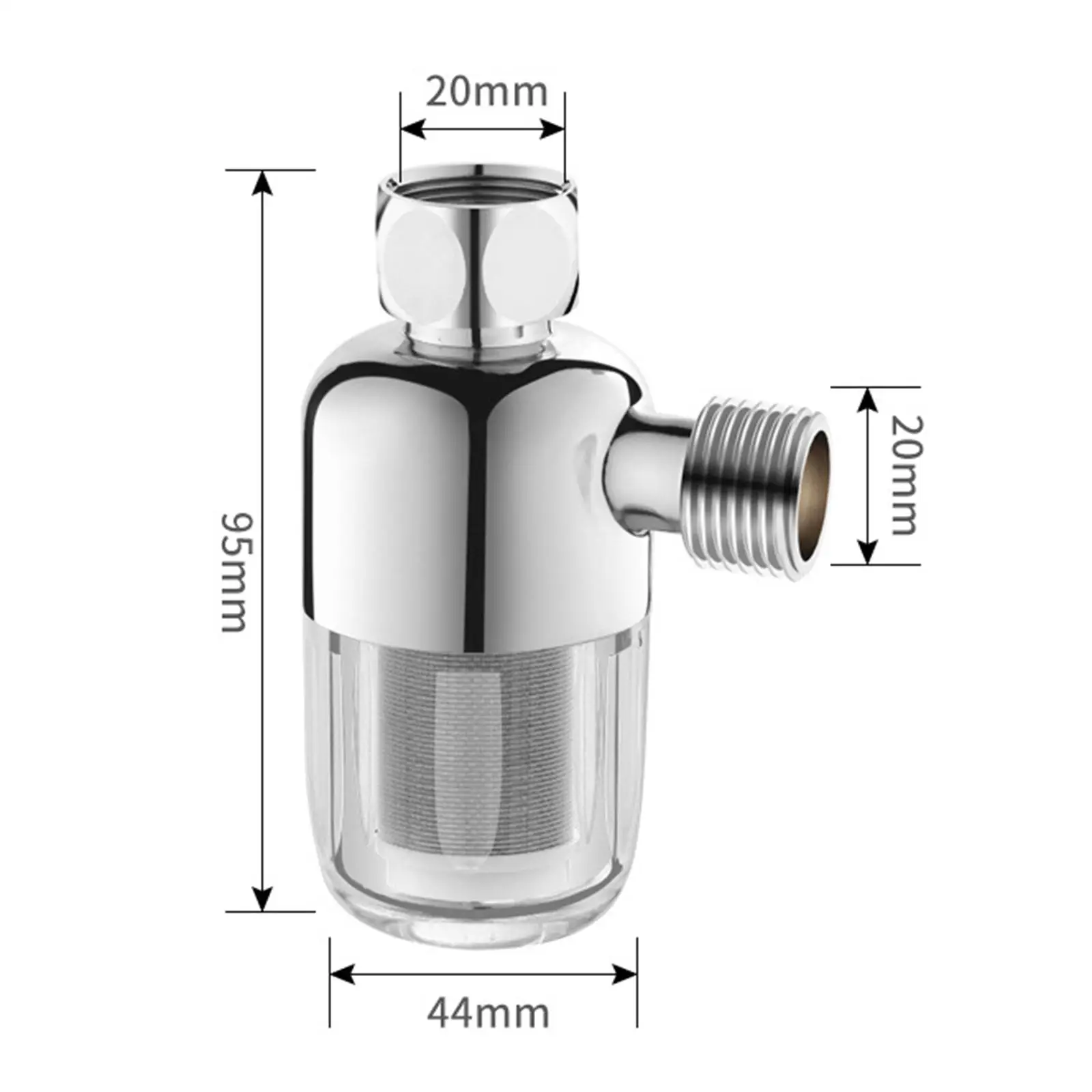 Faucet Filter Universal Reusable Hard Water Filter for Home Kitchen Bathroom