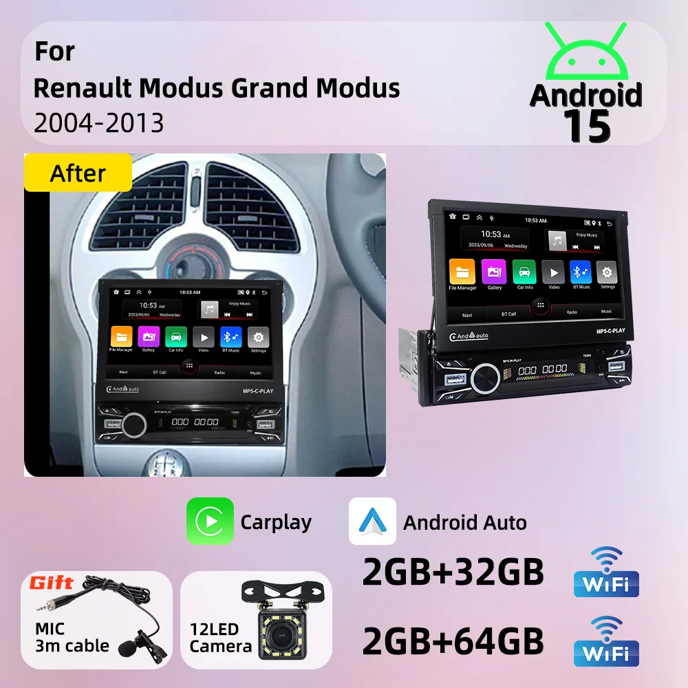 Android Radio 1Din Stereo 7