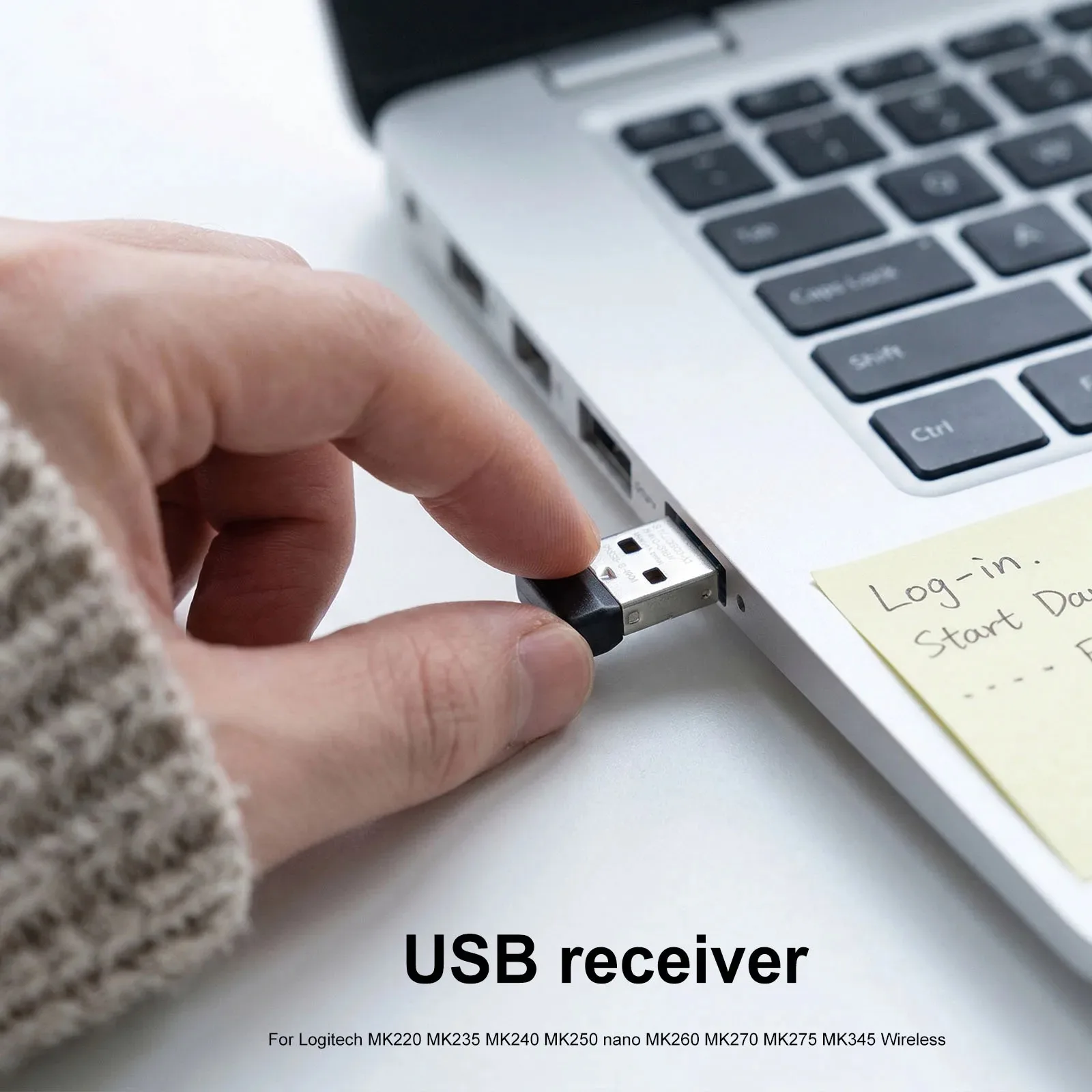 USB Receiver Replacement For Logitech MK220 MK235 MK240 MK260 MK270 MK275 MK345 Wireless Keyboard Mouse Combo Nano Plug and Play view 2