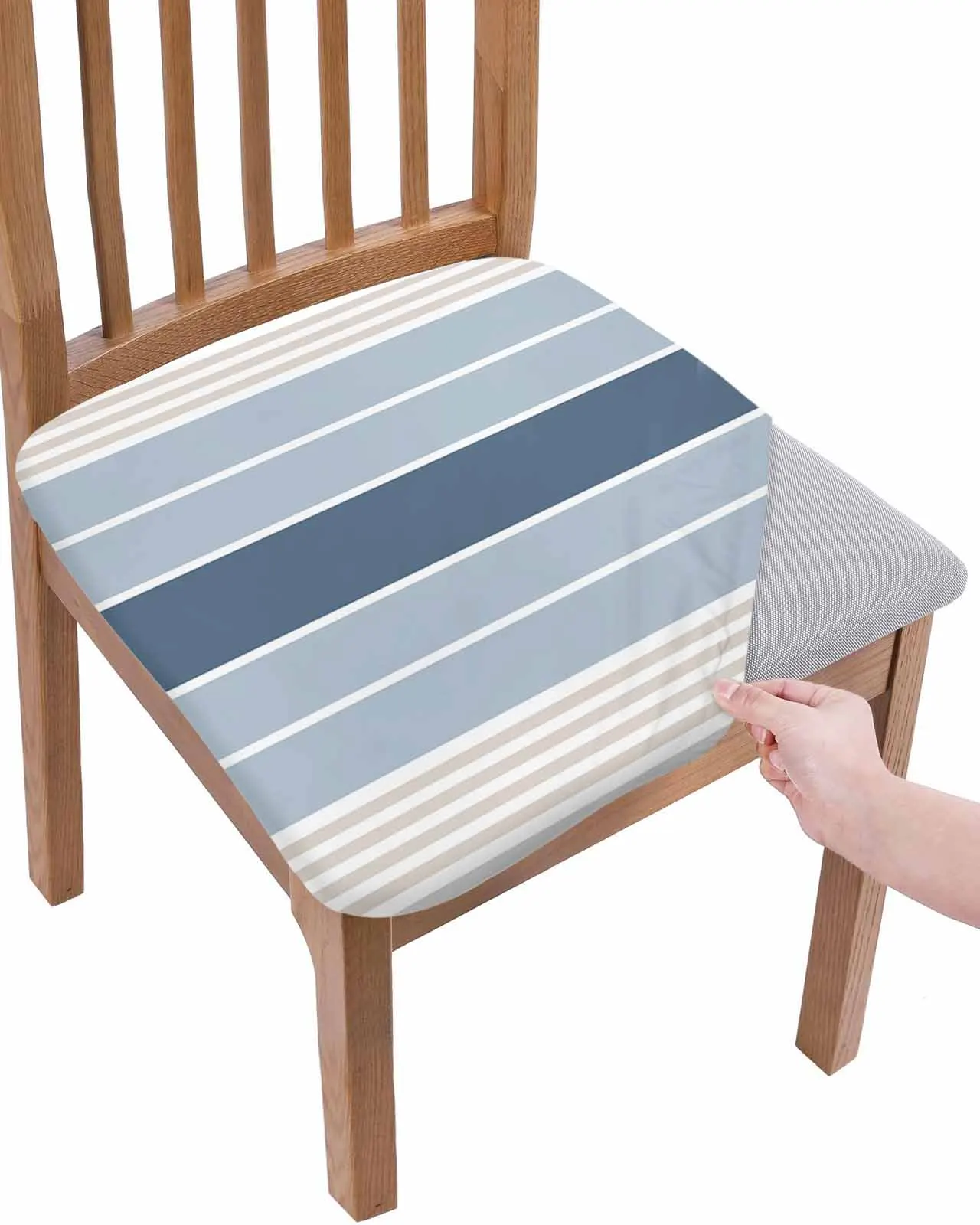

Minimalist Grey-blue Gradient Elasticity Chair Cover Office Computer Seat Protector Case Home Kitchen Chair Slipcovers