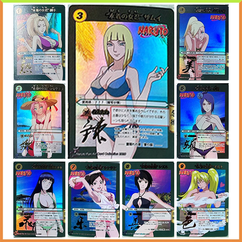 

Anime Goddess Story DIY ACG NARUTO Laser Tabletop Games Flash Cards Tsunade Toys for boys Collectible Cards Birthday Present