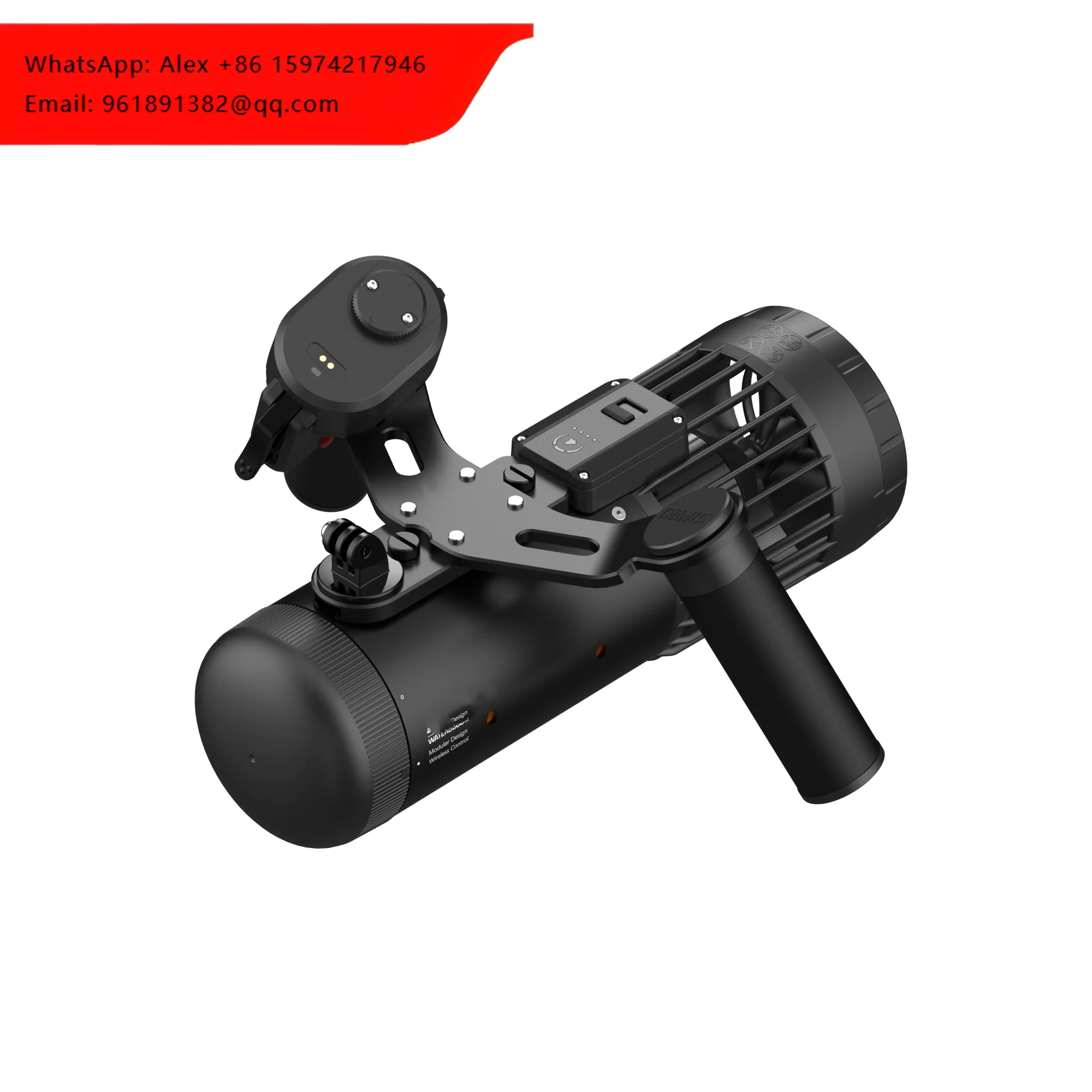 

Havospark HS-S1 Black Underwater Thruster Scooter Sea Electric 180W Submersible External Battery Snorkeling Booster