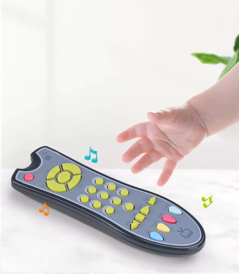 Kids Puzzle Toys Simulation TV Remote Control Children Music English Learning Remote Control Early Kids Learning Cognitive Toys
