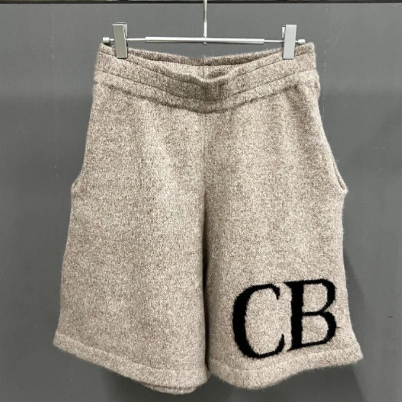 Top quality high street tide jacquard CB letters round neck loose sweater men and women casual knit sweater wool pants