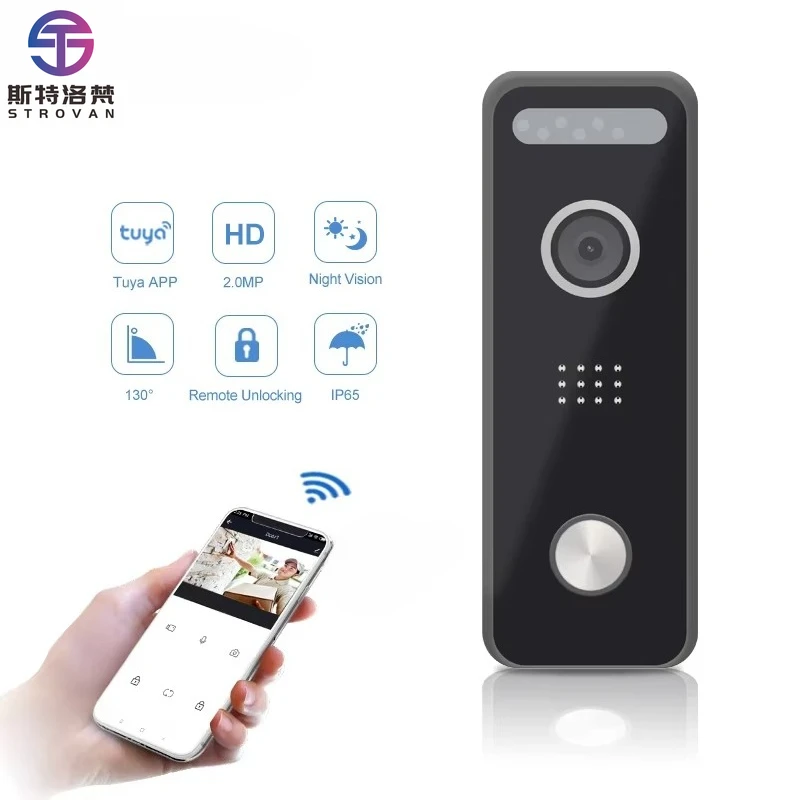 Wi-Fi AHD Домофон Видеодомофон с функцией обнаружения движения