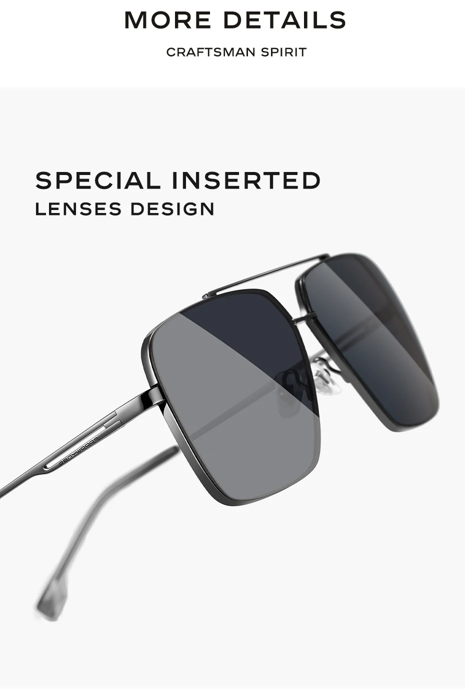 CAPONI Nylon Polarisierte Sonnenbrille Für Männer Platz Fahren Modische Legierung Shades Anti-Glare UV400 Schutz Sonnenbrille CP1325 – Detail 10