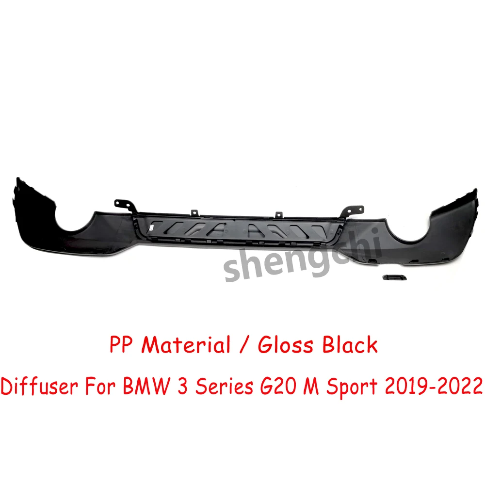 G20 PP Material Rear Bumper Lip Diffuser For BMW 3 Series G20 Pre-Lci 318i 320i 330i M Sport MP Style Rear Diffuser 2019-2022