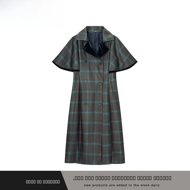 

Faionable клетчатое шерстяное пальто женское осенне-зимнее новое поступление многослойная одежда ZR Sle свободного покроя из полиэфирного волокна ort Sve