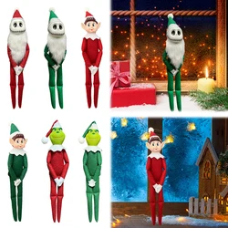 34cm Christmas Elf Behaving Behavin Badly Plush Toy Novelty Long Bendy Naughty Boy Elf on The Shelf Christmas Elves Doll