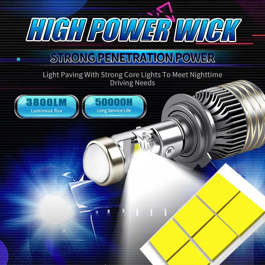 

2PCS H7 H4 H11 LED Projector Lens Headlight H8 9005 9006 HB3 HB4 Car Bulb 6000K Canbus Turbo High Power Mini Auto Lamp Fog Light