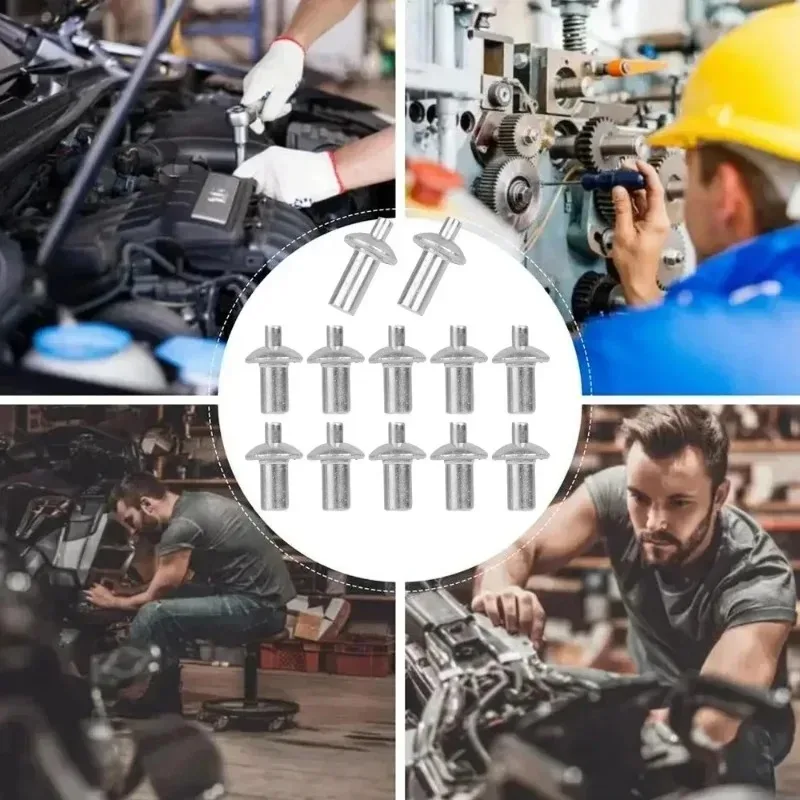 300/10pcs Aluminum Alloy Hammer Expansion Rivets Expansion Nail Head Piercing Rivet Stainless Steel Rod Screws Fastener Hardware