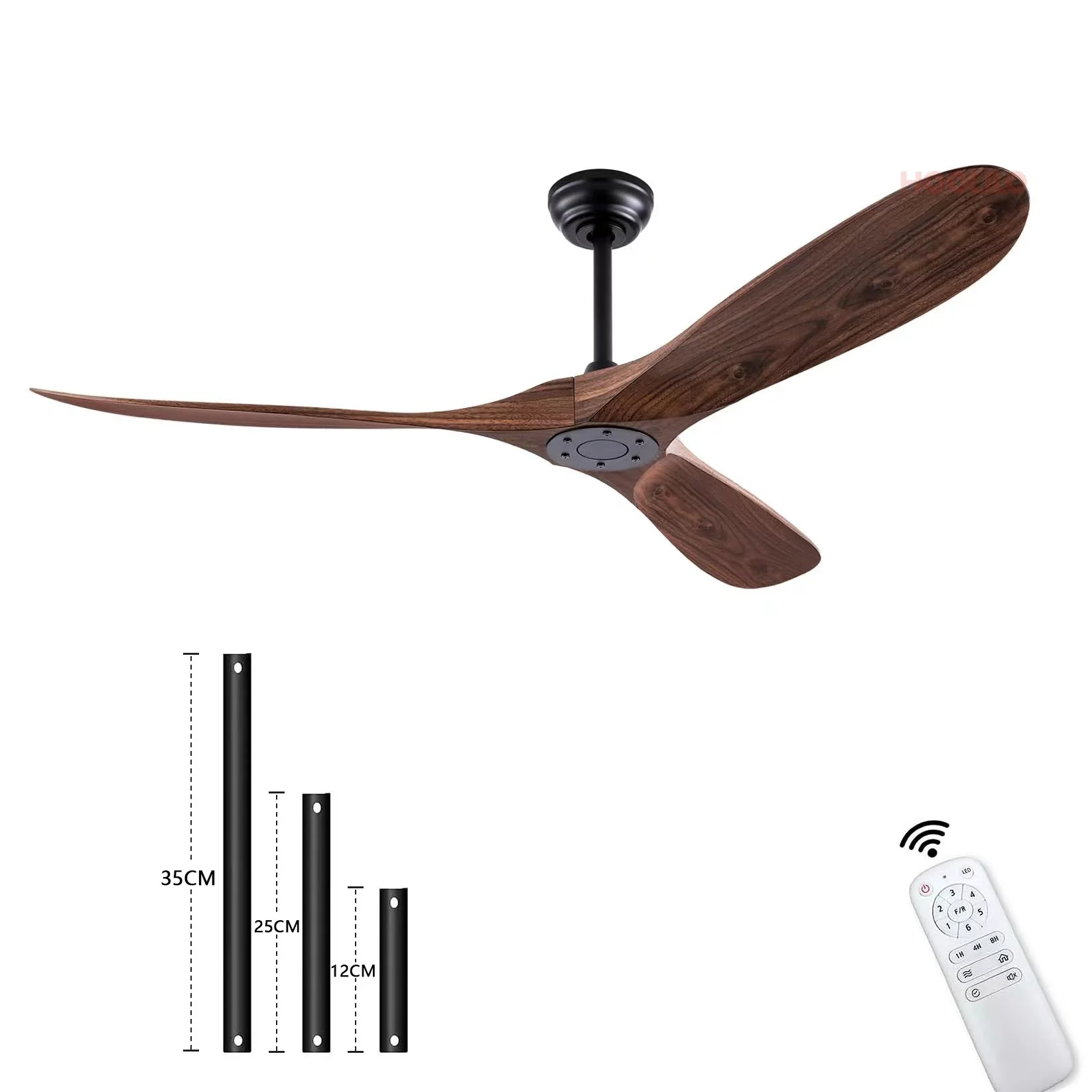 52 60 inch ABS Bland Ceiling Fan with LED Light Remote Control Motor 6 Speeds Ventiladores De Techo Free Shipping 산업용 선풍기