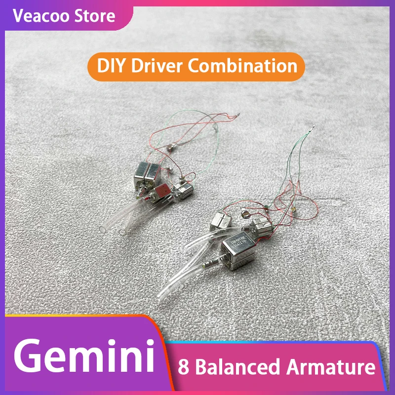

Gemini In Ear IEM HIFI Earphones Knowles Sonion Hybrid 8 Balanced Armature DIY Driver Combination