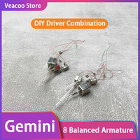 Gemini In Ear IEM HIFI Earphones Knowles Sonion Hybrid 8 Balanced Armature DIY Driver Combination