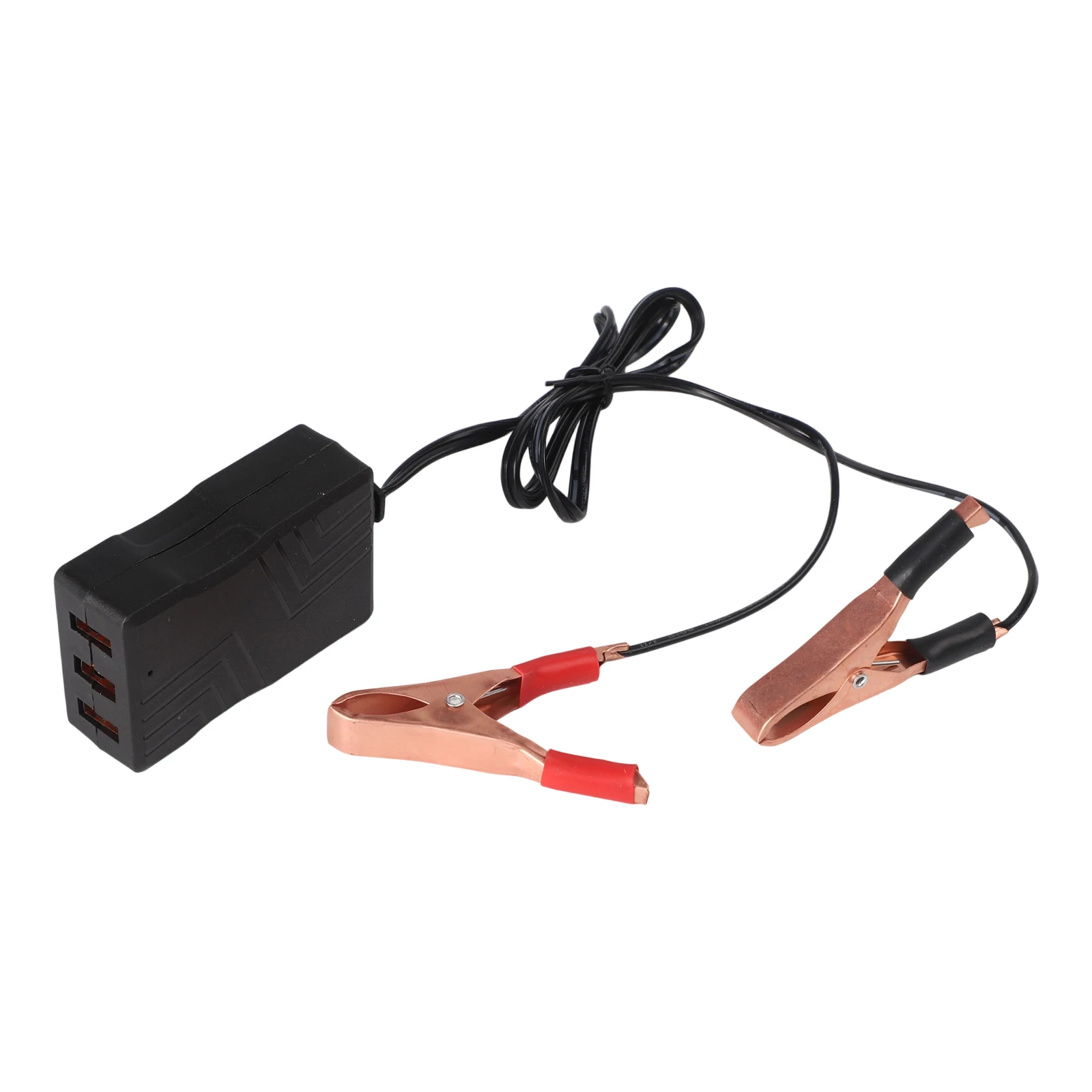 DC Converter 12V 24V To 5V USB Step Down With For Battery Clip 3 Port Fast Charging For Car Boat RV Solar Power System Adapter