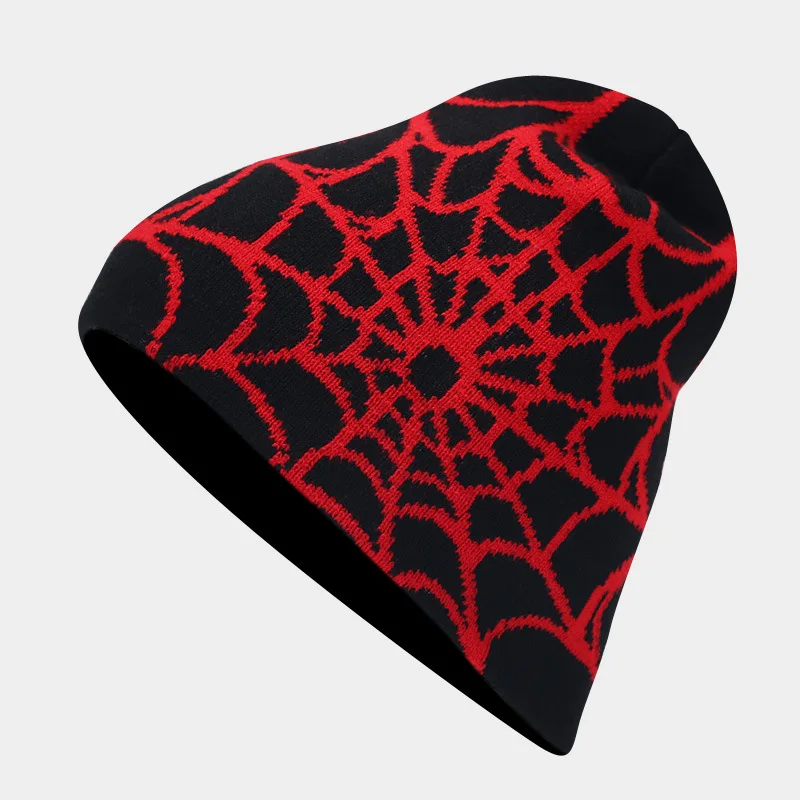 Winter Warm Wool Caps Halloween Y2K Beanie Knitting Cap Men Women Paragraph Quality Wool Cap Ins Net Design Sense Cold Cap Hats