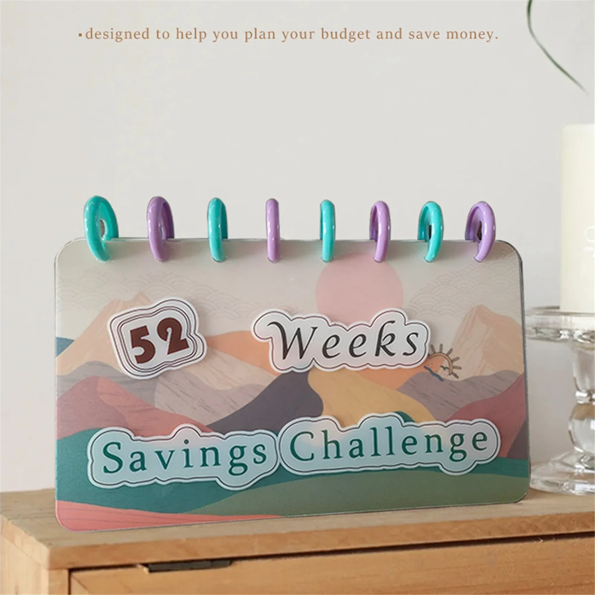 Budget Book 52 Week Binder Saving Challenge Reusable Cash Planner Envelope Fun Money-Saving Organizer