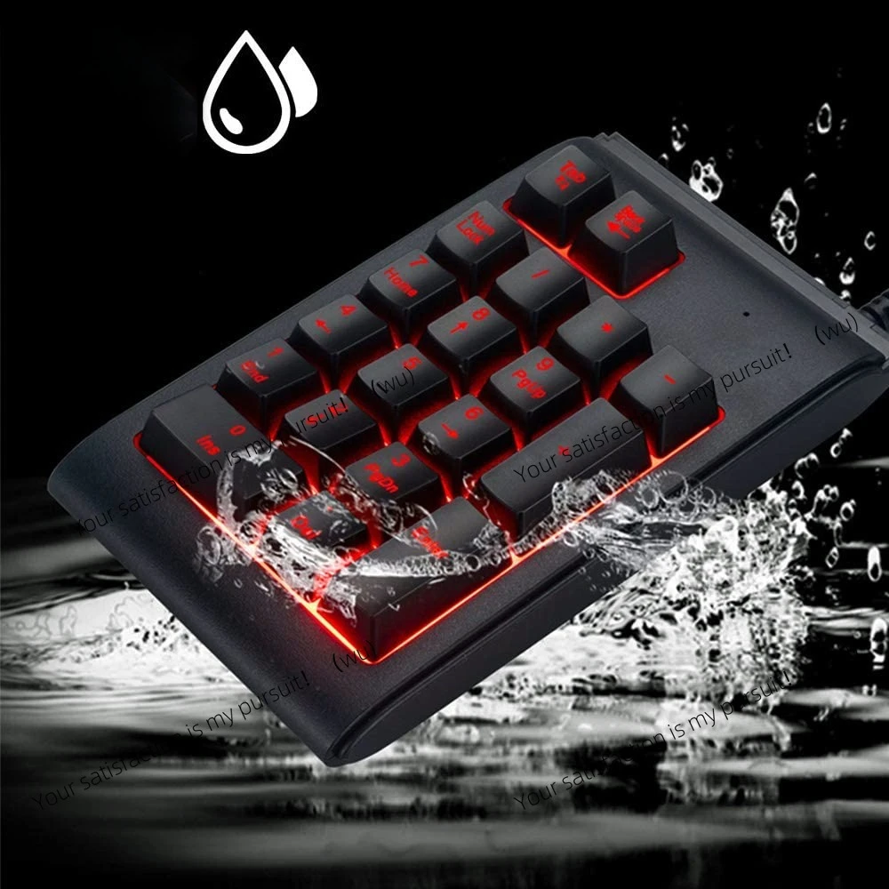 Mechanical Number Pad USB Wired Numeric Keypad with RGB LED Backlit 19 Key Numpad Mechanical Numeric Keyboard for Laptop Desktop