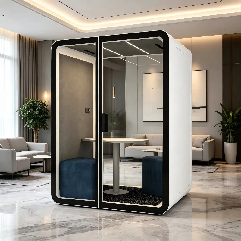 Prefab Tiny Desning Office Silent Recording Cabin Cheap Prefabricated Cabine Price Meet Pods Portable Work Market Booth