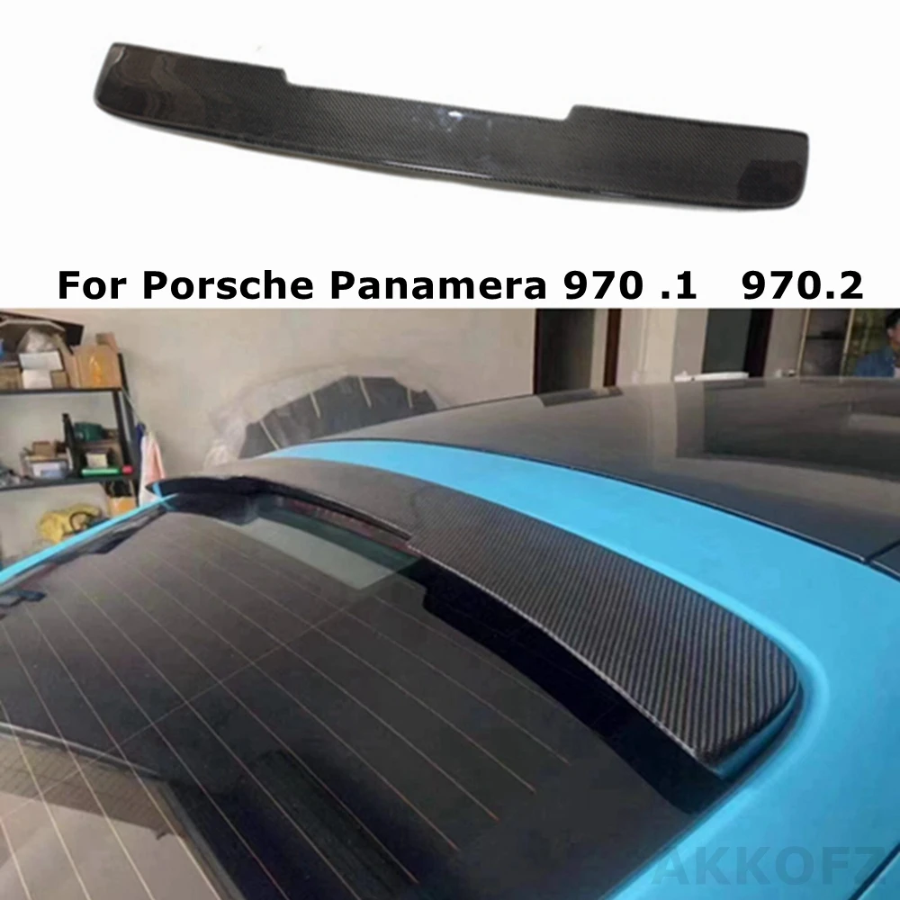 For Porsche Panamera 970 .1 970.2 2010-2016 Real Carbon Fiber / FRP Roof Spoiler High Quality Rear Wing Trunk Top Lip Spilers